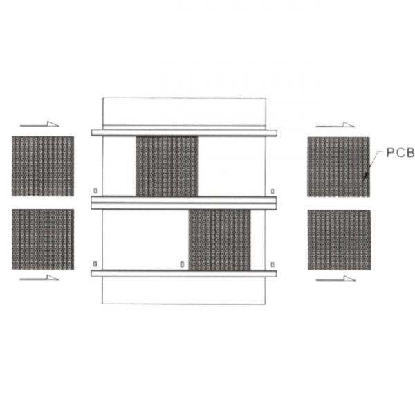 Dual rails PCB conveyor